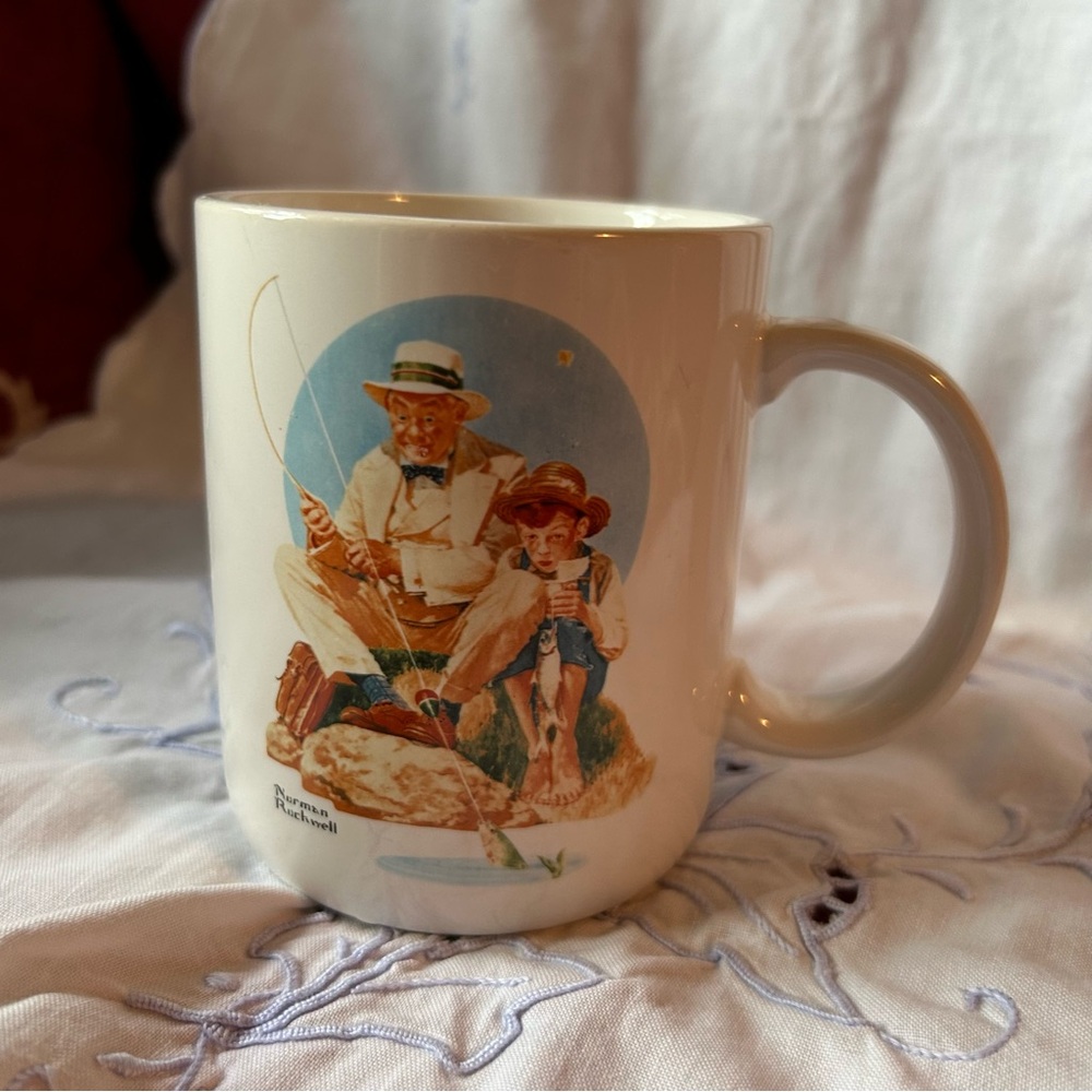 Norman Rockwell Museum 1987 Mug "Catching the Big One"